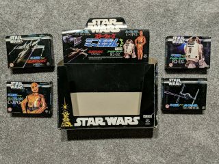 1977 Takara Vintage Star Wars Model Kits All 4 With Display Rare