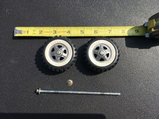 Tonka Whitewall Tires,  Hubcaps,  Axle And End Caps