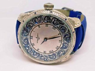 Ulysse Nardin,  Hand Engraved Case And Dial,  Silver Plated,  Very Rare
