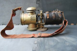 Large Antique Brass Carbide Lamp Wwi Era Acetylene Illuminating Co London Rare