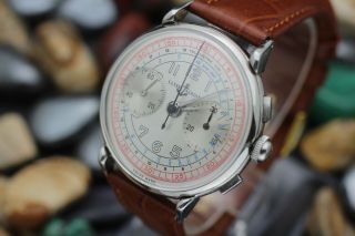 Vintage Ulysse Nardin Chronograph Landeron Stainless Steel Men 