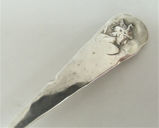 George Shiebler Etruscan Homeric Medallion Hand Hammered Sterling Silver Spoon