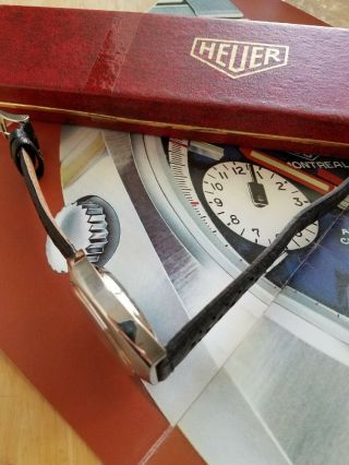 Vintage HEUER Chronograph Panda Dial w/box,  tag,  & pamphlet,  serviced 5