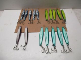 Vintage Tuna Jigs Salas Set Of 17 Great Set All Heavy Nos