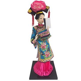 12 " Chinese Qing Dynasty Oriental Doll Dol - C001