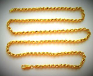 Gold 18ct Solid Vintage Chain 25.  0 Grams Not Scrap 27.  5 " Long (70cm) Wearable18k