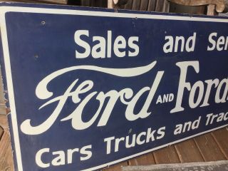 Large Vintage Ford and Fordson Porcelain Sign 5