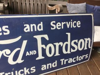 Large Vintage Ford and Fordson Porcelain Sign 6