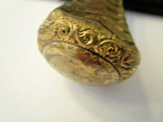WJB & Co Antique All Rolled Gold Plate Umbrella or Parasol Handle,  Rare 8in 97g 7
