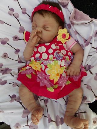 Rare Reborn Baby Girl Doll ELIZA by Tinneke Huti Partial Silicone Ecoflex 30 10