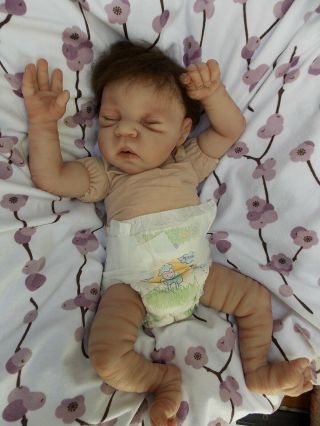 Rare Reborn Baby Girl Doll ELIZA by Tinneke Huti Partial Silicone Ecoflex 30 12