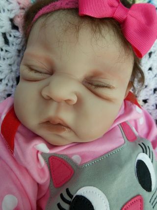 Rare Reborn Baby Girl Doll ELIZA by Tinneke Huti Partial Silicone Ecoflex 30 5