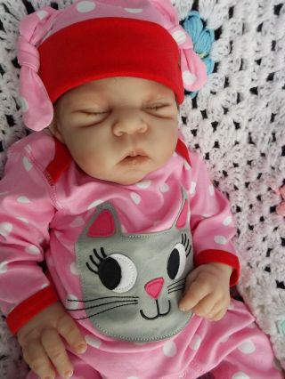 Rare Reborn Baby Girl Doll ELIZA by Tinneke Huti Partial Silicone Ecoflex 30 6