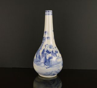 A Chinese 19th Century Vase With Figures - Kangxi Mark To Base