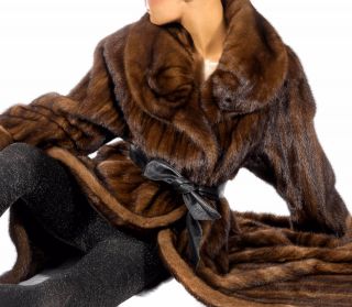 L - XL Wonderful hazel brown mink fur coat mantle Visone Soft Vintage Real fur 6