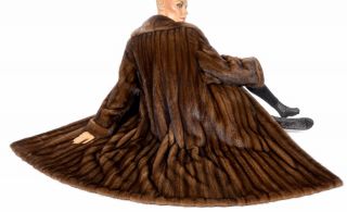 L - XL Wonderful hazel brown mink fur coat mantle Visone Soft Vintage Real fur 9
