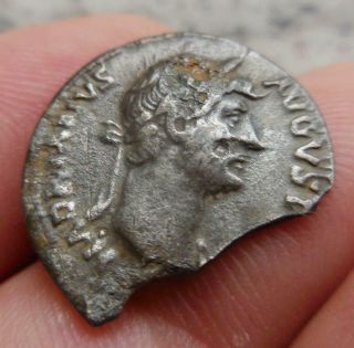 Emperor Hadrian Silver Denarius Found Wetwang Yorkshire England 117 - 138 Ad