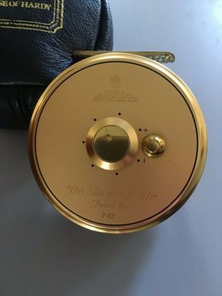 Vintage House Of Hardy Gold Salmon Reel11/12 747 " The Sovereign " & Case