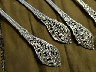 Reed and Barton Sterling Silver Florentine Lace Dinner Forks set of 6 2