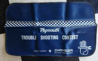 Vintage Plymouth Trouble Shooting Contest Fender Cover Rare Superbird A12 Hemi