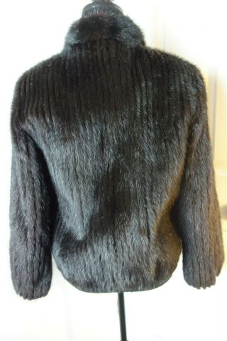 Vintage Small Mink Leather Fur Reversible Coat Jacket 3913s 5