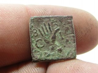 Metal Detecting Find Medieval Coin Weight Antwerp Hand