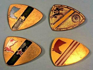 Us Army,  1st Cavalry Division,  Duis,  4 Miscellaneous,  Pin Back,  3 N.  S.  Meyer