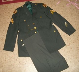Wool Green Us Army Uniform Jacket Pants 3rd Cavalry Regiment Brave Rifles