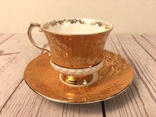 Vintage Elizabethan Gold Chintz Sovereign Tea Cup And Saucer