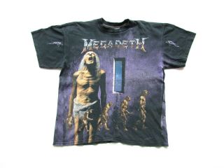 90s Vintage 1992 Megadeth Countdown To Extintion Made In Usa Single Stitch T Shi