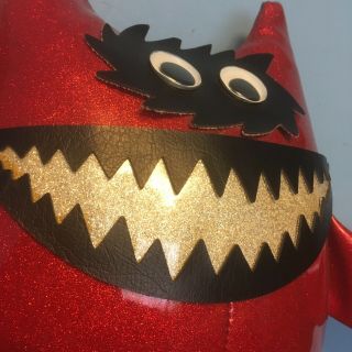 Rare Vintage 1960 ' s Red Sparkle Kustom Kat Uniroyal Nauga Monster - 9