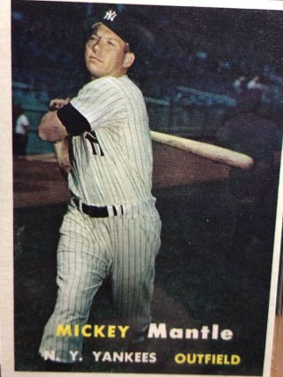 1957 Topps 95 Mickey Mantle PSA 8 NM - MT OC Vintage HOF Yankees 4