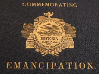 Antique 1879 Boston Book,  Bronze Group Commemorating Slavery Emancipation 2