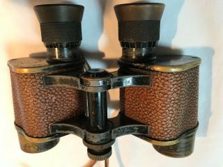 Vintage Bausch & Lomb Signal Corps U.  S.  Army Binoculars,  Old Leather Case 7