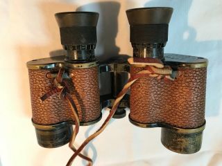 Vintage Bausch & Lomb Signal Corps U.  S.  Army Binoculars,  Old Leather Case 8