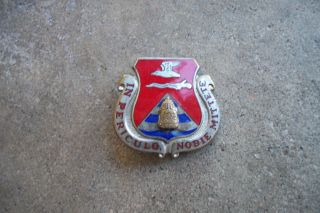 Wwii Us Di Infantry In Periculo Nobie Mittete Inf Insignia Crest Pin