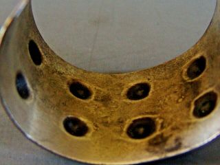 Large and Heavy Vintage Navajo Silver Cuff Bracelet with 10 Bump - Outs 7