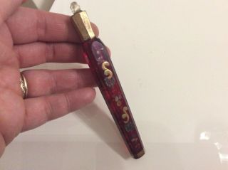 Antique Ruby Red 19thcentury Lachrymatory Perfume/scent Bottle.