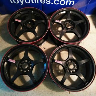 18 " Rays Volk Gramlight 57f Wheels 5x114.  3 Jdm Authentic Imported Rare Forged