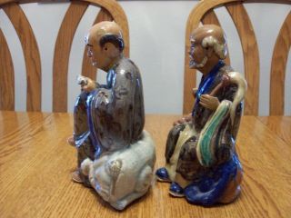 Rare Chinese Shiwan Asian Mudmen Man Foo Dog And Elephant Statue Figure Figurine 7