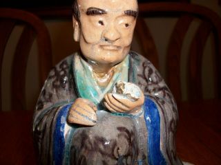 Rare Chinese Shiwan Asian Mudmen Man Foo Dog And Elephant Statue Figure Figurine 9
