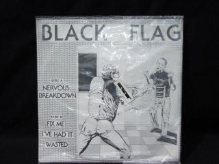 Black Flag Nervous Breakdown 7” Rare First Pressing Sst - 001