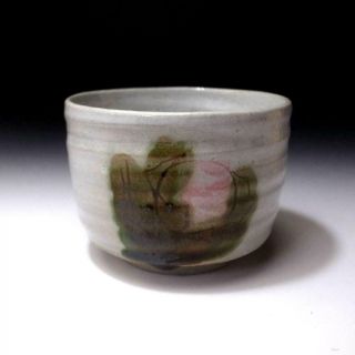 FB16: Japanese Pottery Tea bowl by Famous potter,  Shokichi Taniguchi,  Peony 2