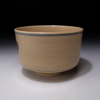 LR3 Japanese Pottery Tea bowl,  Odo ware by Famous potter,  Shoji Doi,  Butterfly 5