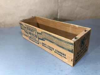 Vintage Wood Kraft American Cheese Box 5lb.  - Kraft Cheese Co Crate Chicago 2