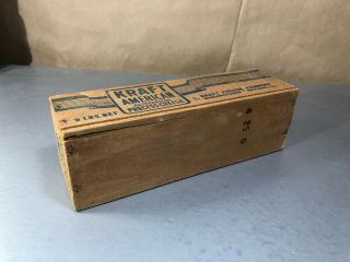 Vintage Wood Kraft American Cheese Box 5lb.  - Kraft Cheese Co Crate Chicago 4