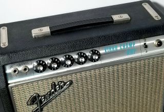 Vintage 1968 Fender Vibro Champ amp,  silverface,  near,  all orig,  w/ tags 3