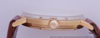 Vintage 18k Rose Gold Omega Automatic 166.  037 Mens Cal 565 Wrist Watch 3