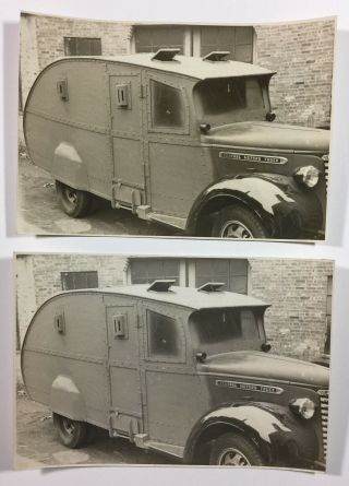 Four Vintage Photographs of General Motors Truck Armored Car WW2 2