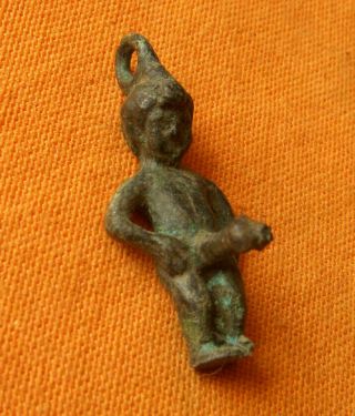 A189.  Roman Style Bronze Figure Of Nacked Priapus